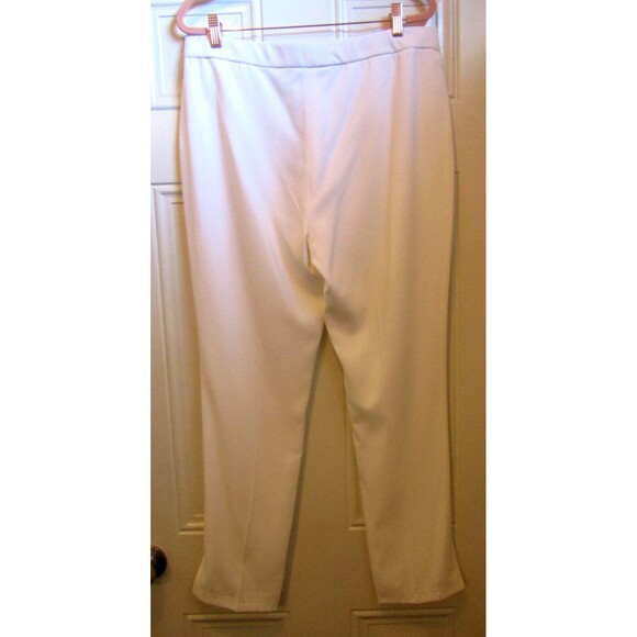 Peace of Cloth Brie Pull On Pants White Lined Ankle Slit Retail $172 NWT Size M - Picture 3 of 6